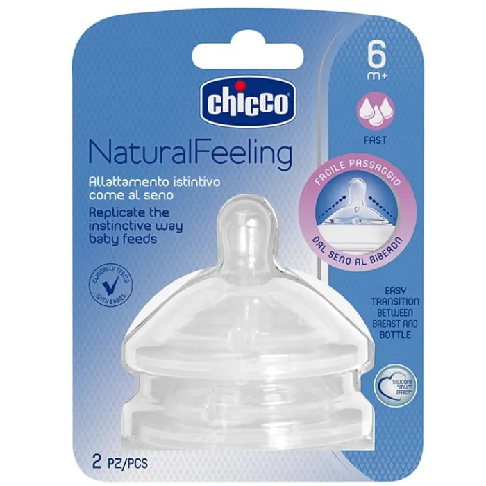 Chicco Tetina NaturalFeeling Flujo Rápido 6 Meses+
