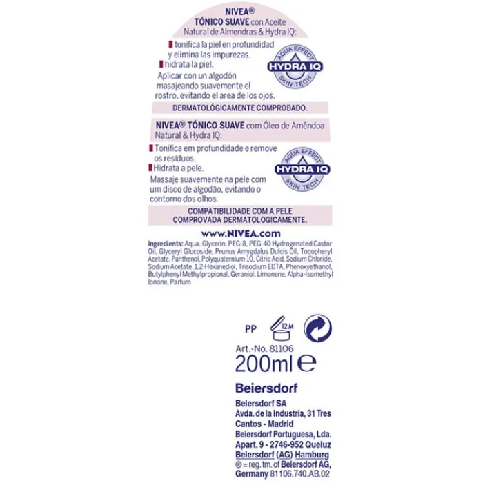 NIVEA Tónico Suave