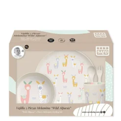 Saro Baby Vajilla 5 Piezas Melamina Wild Alpacas