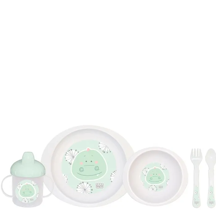 Saro Baby Vajilla Pocket Jungle Party Cocodrilo